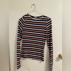 ZARA striped long sleeve shirt